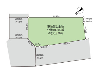 【土地図】 | 【プレイワーク小田町】和気小・建築条件なし・更地渡し・北西角地・和泉市小田町2丁目 | 土地図です♪