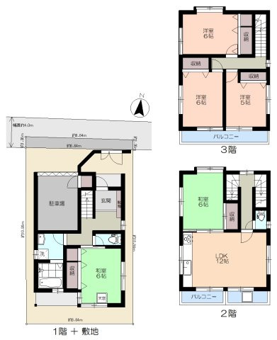 品川区中延３丁目の中古一戸建の間取り