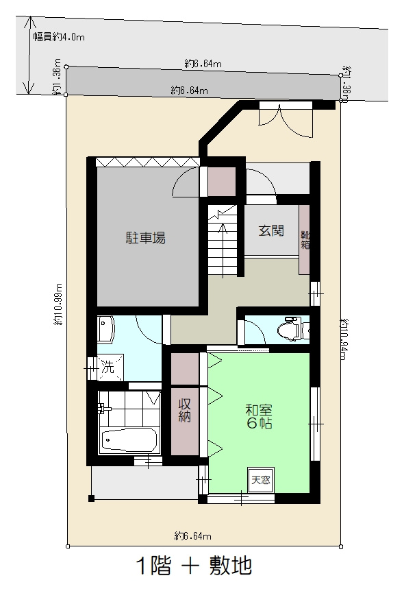 品川区中延３丁目の中古一戸建の間取り