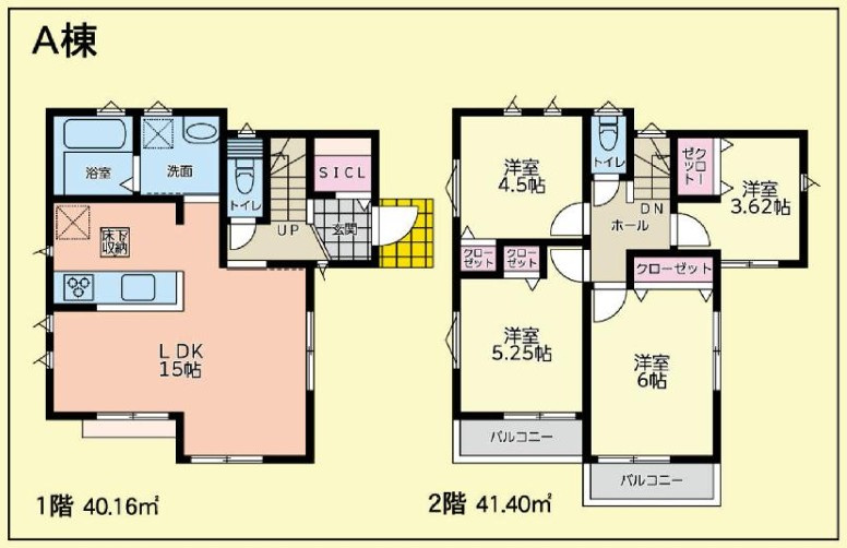 戸塚区平戸町 新築戸建 4480万円の間取り