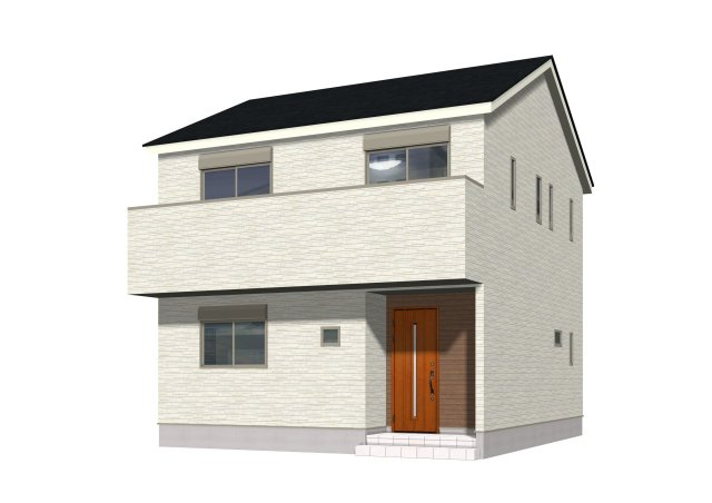 中須賀町（第1）　新築戸建　3号棟【全３区画】の外観パース|3号棟　建物面積　95.17㎡　（約28.78坪）