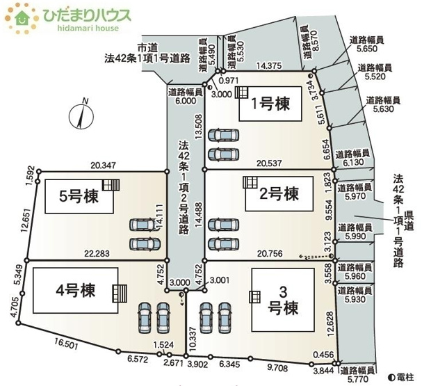 【区画図】 | つくば市若森第1　新築戸建　2号棟 | 敷地広々90坪以上！！広ーいお庭で家庭菜園なども実現できちゃいますね(*^^)v
（2号棟）