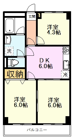 【間取り】 | ローヤル国立マンション