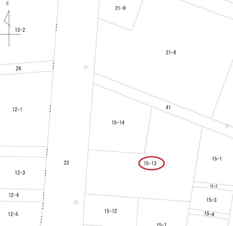真岡市中萩１丁目　土地の土地図