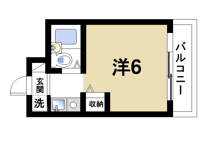 グレーシィFの間取り|南向きの明るいバルコニーです
