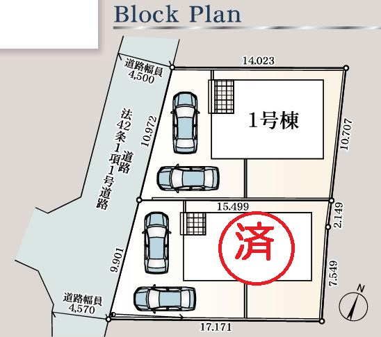 熊谷市石原第７　の区画図|現地区画図