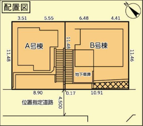 横浜市戸塚区平戸町　新築戸建【仲介手数料無料】の区画図