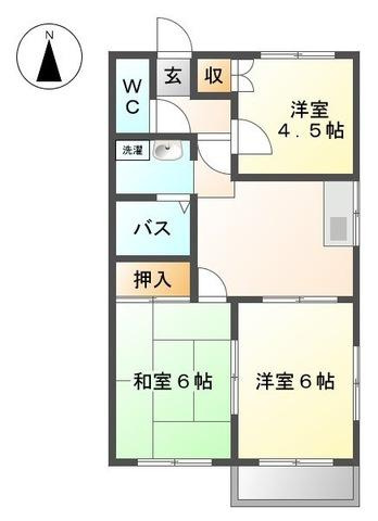 ブランドール木滝Bの間取り