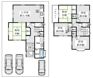 【間取り】 | 大阪府南河内郡河南町鈴美台一丁目・一戸建て