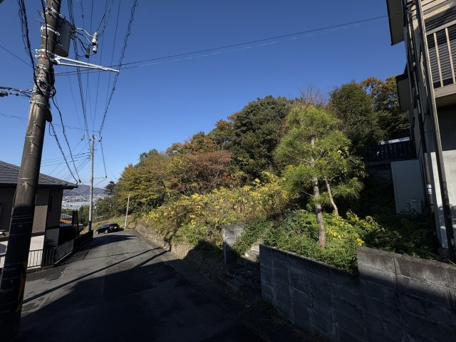 売土地　伊豆の国市中の前面道路含む現地写真|前面道路は6mと広々してます。