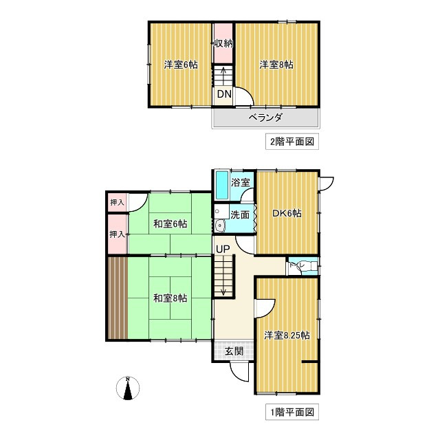 弥富市荷之上町焼田新田の中古一戸建の間取り