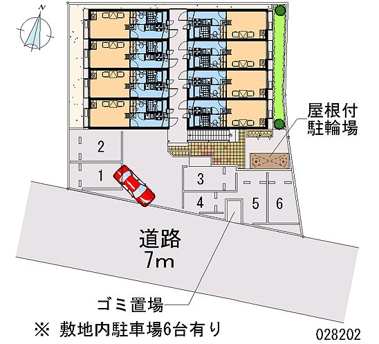 レオパレス飛鳥の駐車場