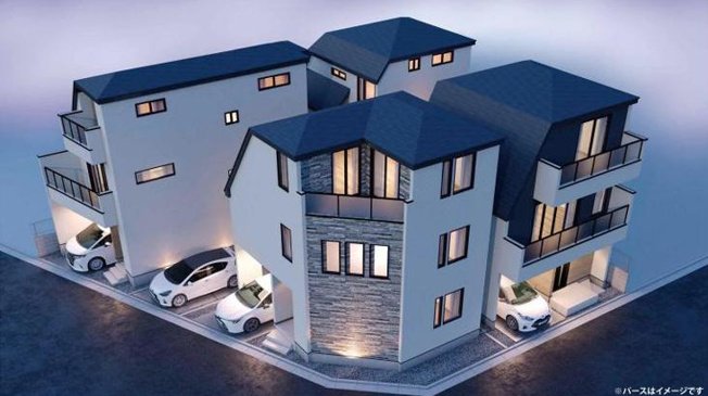 【外観パース】 | 板橋区成増4丁目新築戸建全4棟販売棟数2棟 | 外観パースです