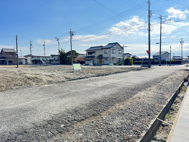 藤枝市　大東町　分譲地　全3区画　A区画の前面道路含む現地写真