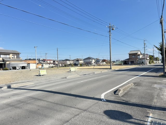 藤枝市　大東町　分譲地　全3区画　B区画の前面道路含む現地写真