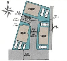 川越市今成2丁目　新築戸建の区画図
