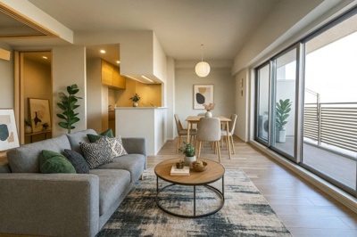 【居間・リビング】 | なかもずオールズ・ウィズコート | (バーチャルステージング)