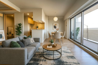 【居間・リビング】 | なかもずオールズ・ウィズコート | (バーチャルステージング)