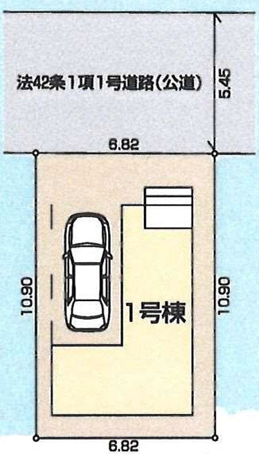 新築/新座市栄5丁目　全１棟の区画図