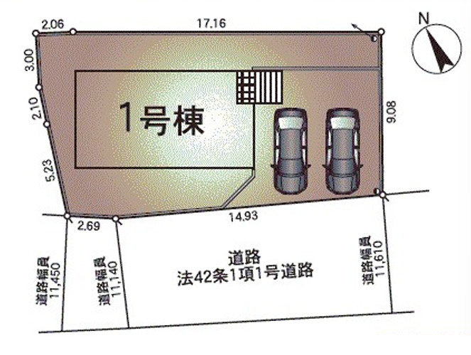 戸塚区深谷町 新築戸建 4280万円の区画図