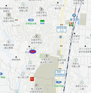 【地図】 | 宇都宮市さつき３丁目　土地　予約済