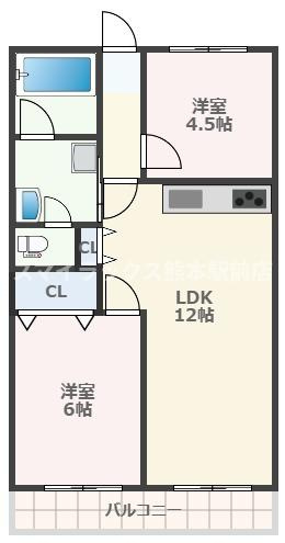 協和コーポの間取り