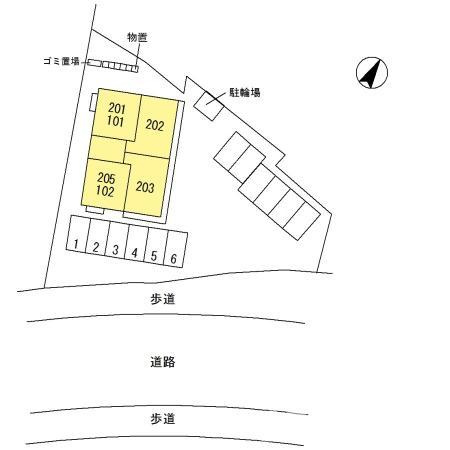 ラグナタウン鴨島の区画図