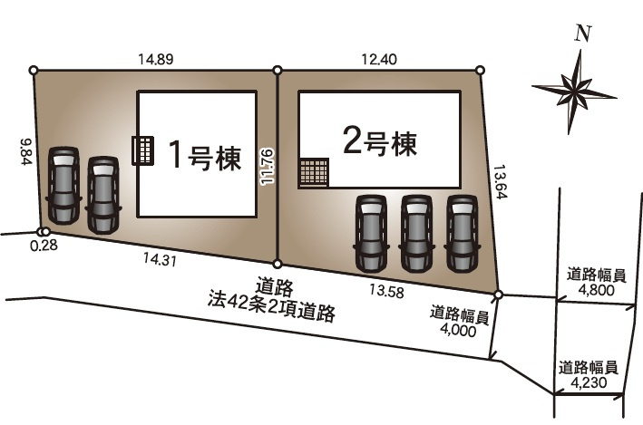 松本市波田の区画図