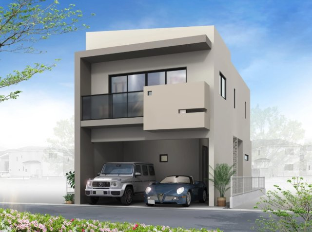 北谷町吉原Ⅲ（全2棟）1号棟の外観パース|1号棟　外観パースです