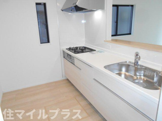 【キッチン】 | 郡山市開成5丁目新築一戸建て3棟 | きれいなキッチンです