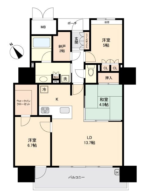 MJRザ千早の間取り