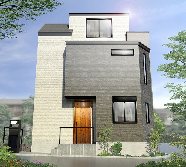 渋谷区笹塚2丁目　新築戸建の完成予想図|外観パース

現地ご見学希望・資料請求などお気軽にお問い合わせ下さい！
03-5990-5201