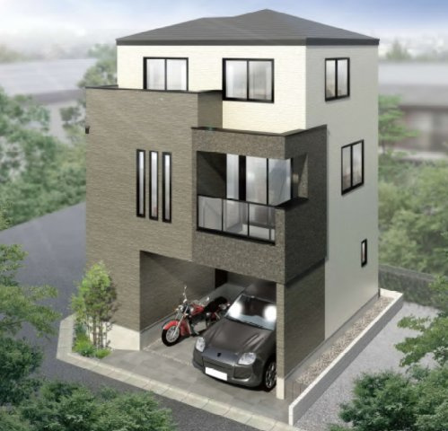 渋谷区笹塚2丁目　新築戸建の完成予想図|外観パース

現地ご見学希望・資料請求などお気軽にお問い合わせ下さい！
03-5990-5201