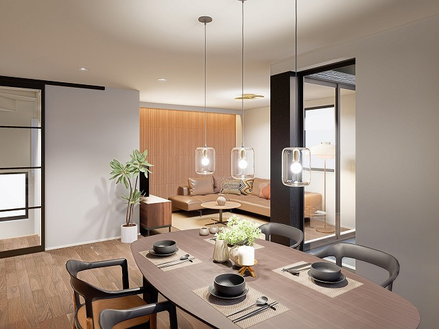 渋谷区笹塚2丁目　新築戸建の完成予想図|内観パース

現地ご見学希望・資料請求などお気軽にお問い合わせ下さい！
03-5990-5201