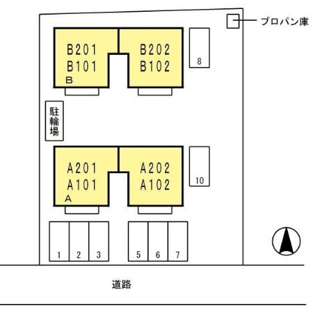 シャンポールききょう　B棟の区画図