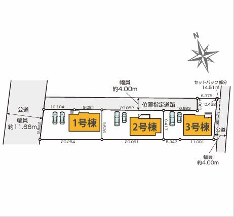 水戸市小吹町2期　新築戸建　3号棟の区画図
