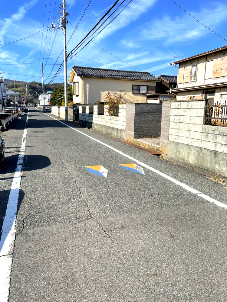 玉野市田井三丁目　土地の前面道路含む現地写真|現地前面道路写真です。