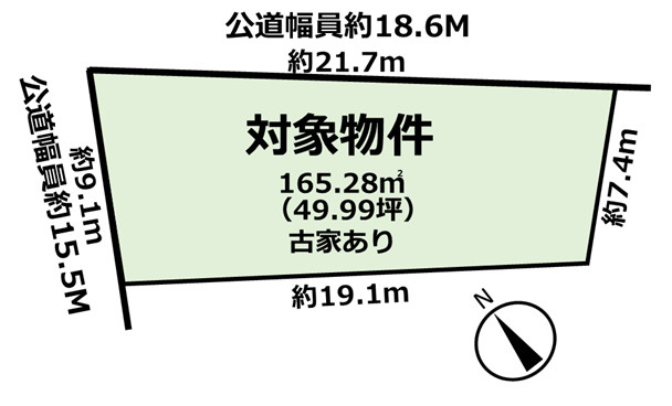 豊田市日南町5丁目土地の土地図