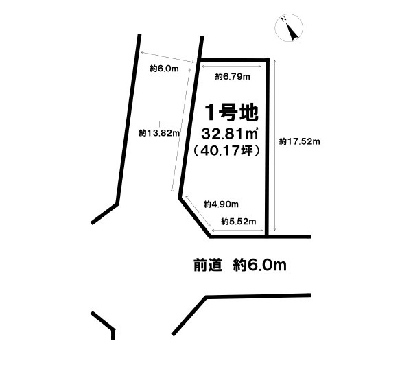 那覇市長田２丁目の売地の土地図|全３区画・１号棟