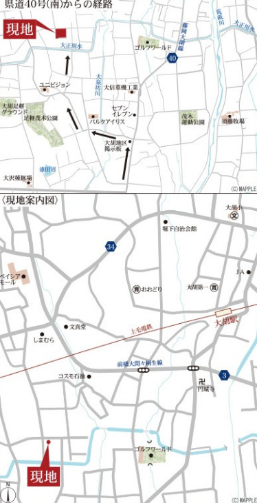前橋市茂木町第3　５号棟(全８棟)　リーブルガーデン　新築建売分譲の地図