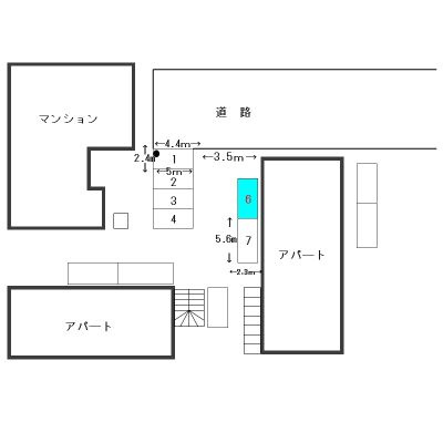 リバーシティ駐車場の区画図