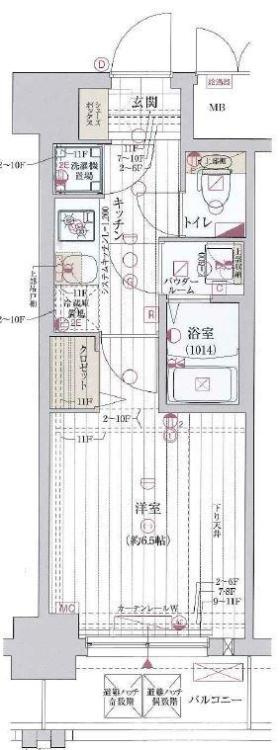 レジュールアッシュ京橋クロスの間取り