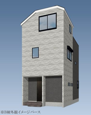 横浜市南区中里1丁目 新築戸建て【仲介手数料無料】の外観パース