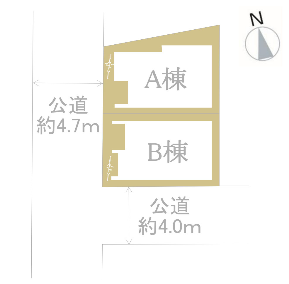 横浜市南区中里1丁目 新築戸建て【仲介手数料無料】の区画図