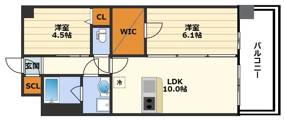 スプランディッド梅田グランノースの間取り