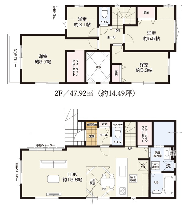 仲介手数料無料　KEIAI GRACE 所沢市北中６期　全２棟の間取り