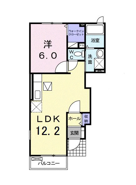 フェリシダ矢蔵　Ⅲの間取り