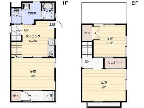 福井戸建の間取り