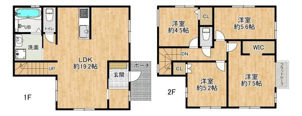 【間取り】 | 明石市西明石東町1期1号棟　新築戸建