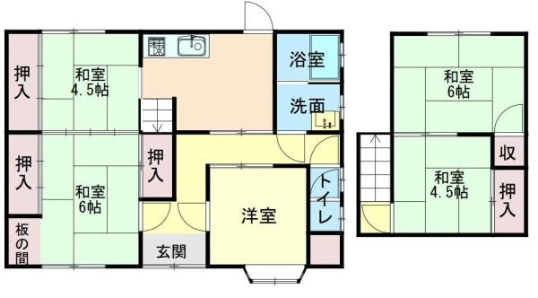 和歌山市栄谷　中古戸建の間取り